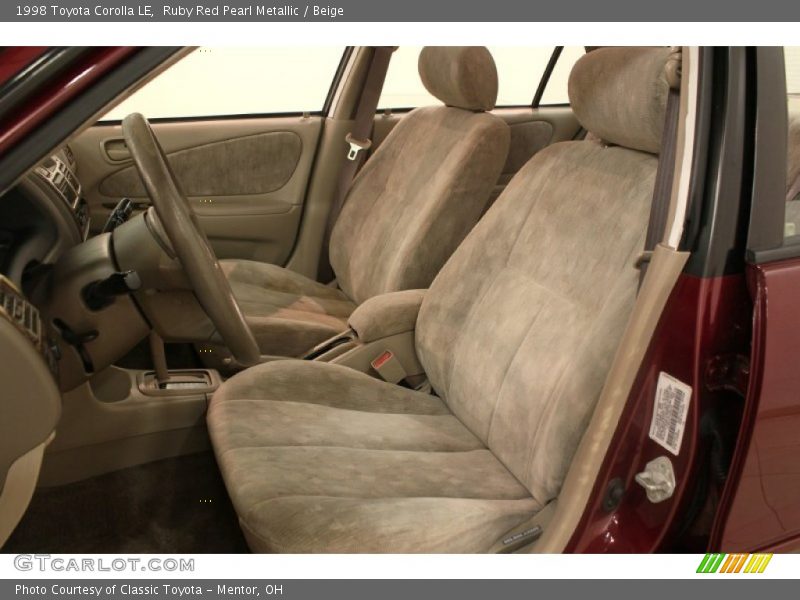 Ruby Red Pearl Metallic / Beige 1998 Toyota Corolla LE