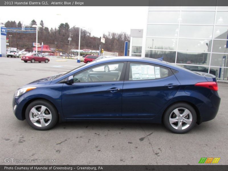 Atlantic Blue / Beige 2013 Hyundai Elantra GLS