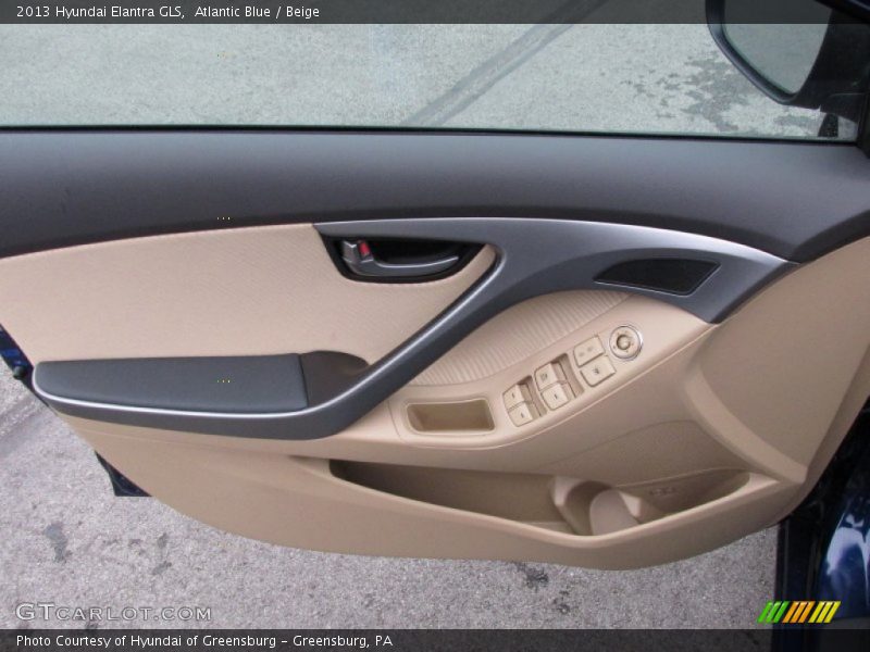 Atlantic Blue / Beige 2013 Hyundai Elantra GLS