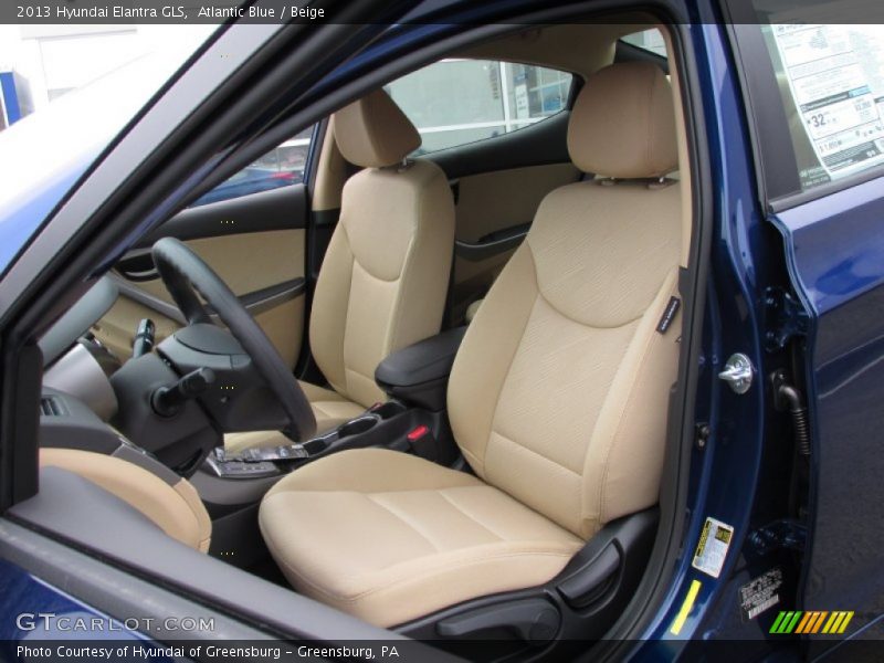 Atlantic Blue / Beige 2013 Hyundai Elantra GLS