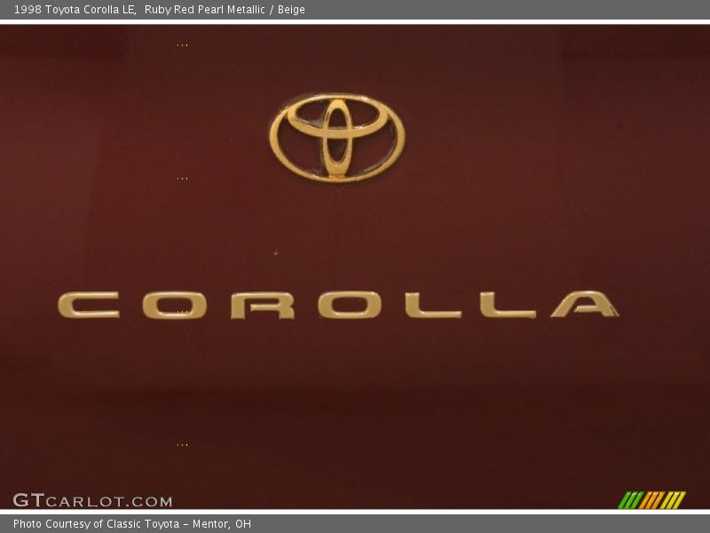 Ruby Red Pearl Metallic / Beige 1998 Toyota Corolla LE
