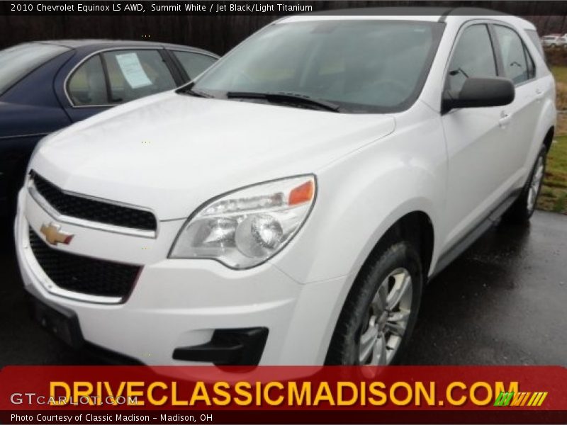 Summit White / Jet Black/Light Titanium 2010 Chevrolet Equinox LS AWD