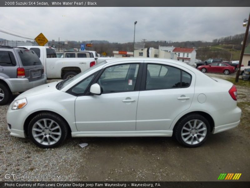 White Water Pearl / Black 2008 Suzuki SX4 Sedan