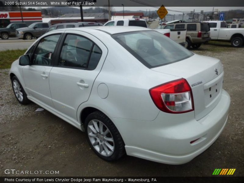 White Water Pearl / Black 2008 Suzuki SX4 Sedan