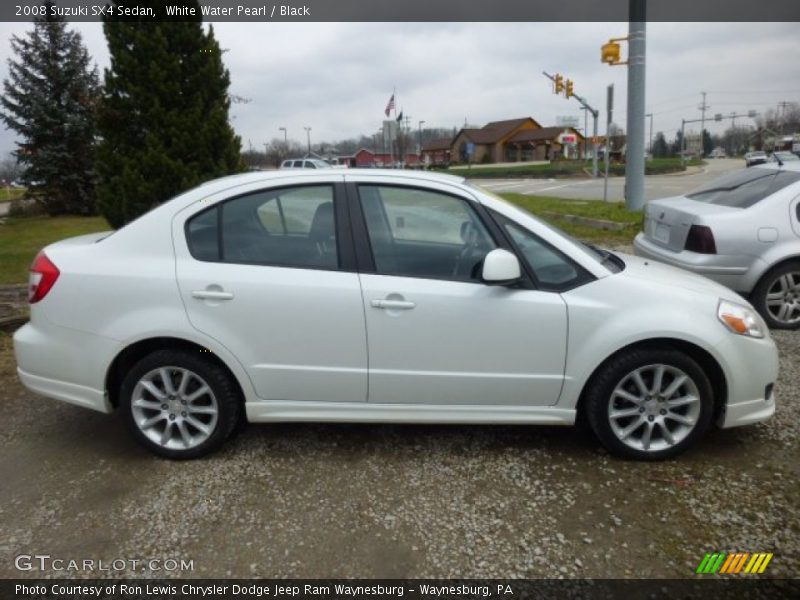 White Water Pearl / Black 2008 Suzuki SX4 Sedan