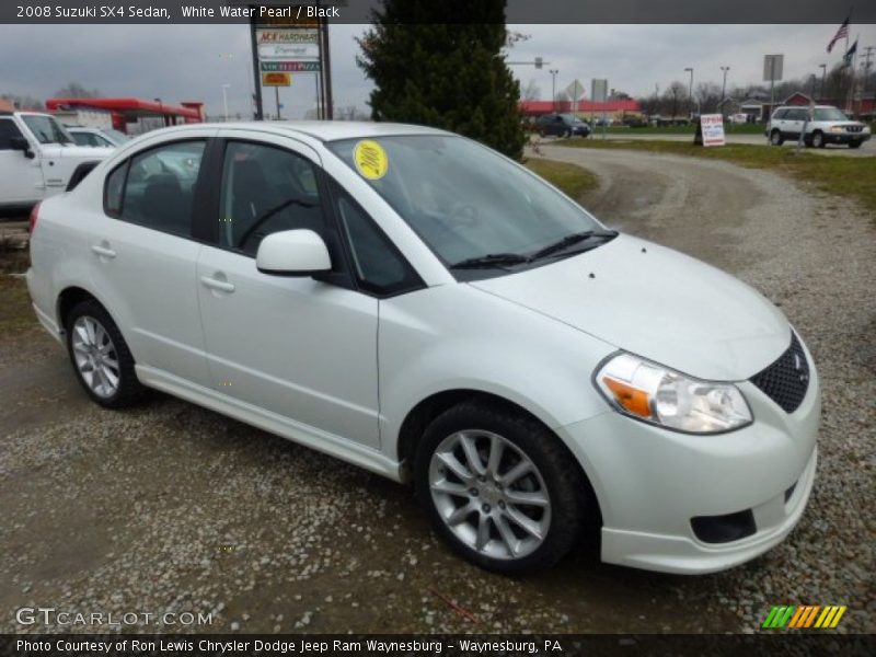 White Water Pearl / Black 2008 Suzuki SX4 Sedan