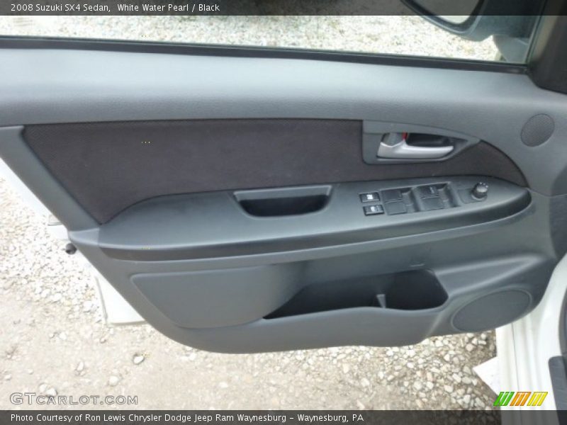 White Water Pearl / Black 2008 Suzuki SX4 Sedan