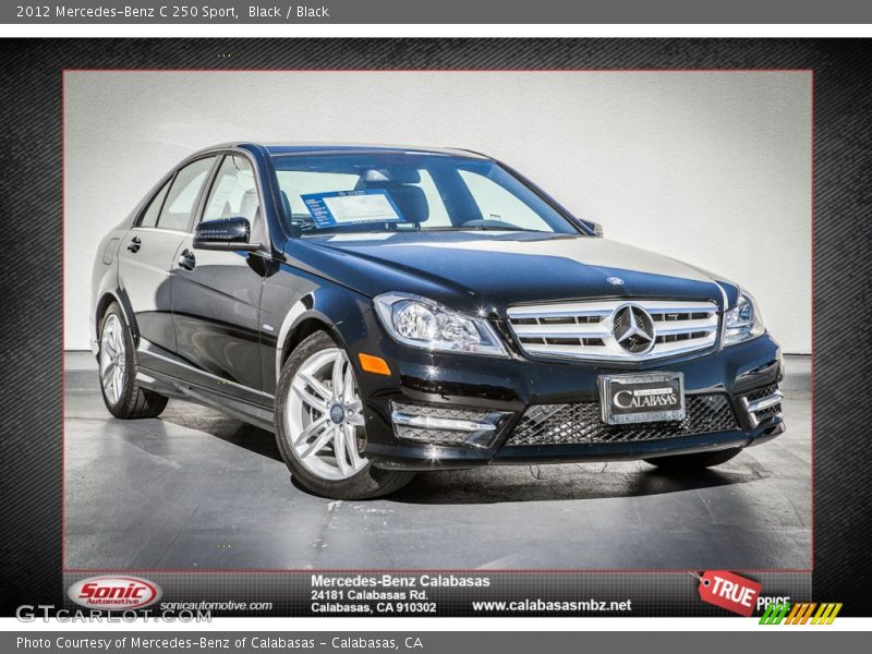 Black / Black 2012 Mercedes-Benz C 250 Sport