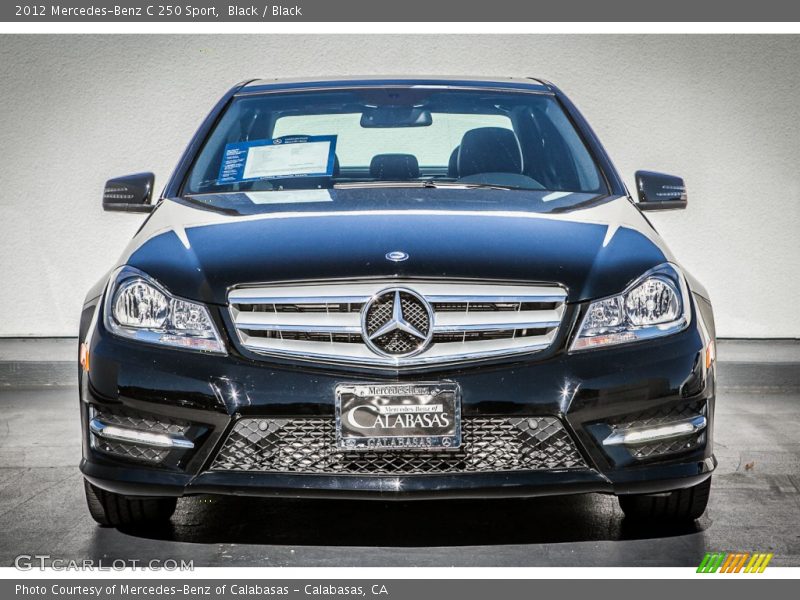 Black / Black 2012 Mercedes-Benz C 250 Sport