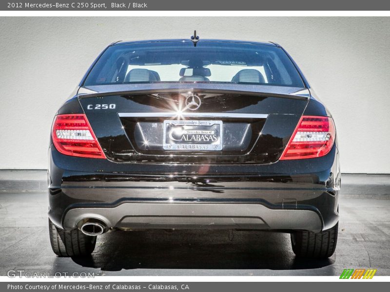 Black / Black 2012 Mercedes-Benz C 250 Sport