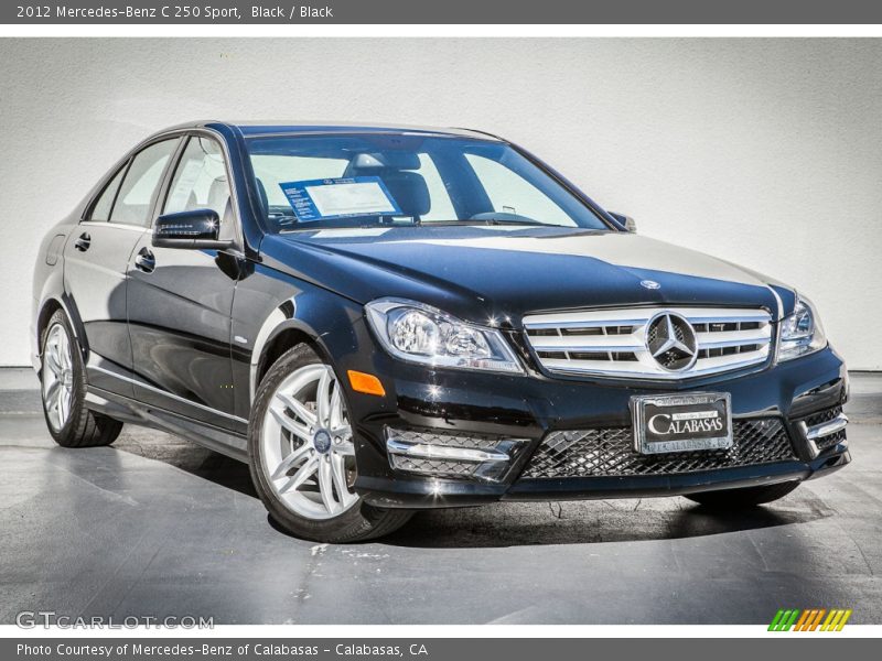 Black / Black 2012 Mercedes-Benz C 250 Sport