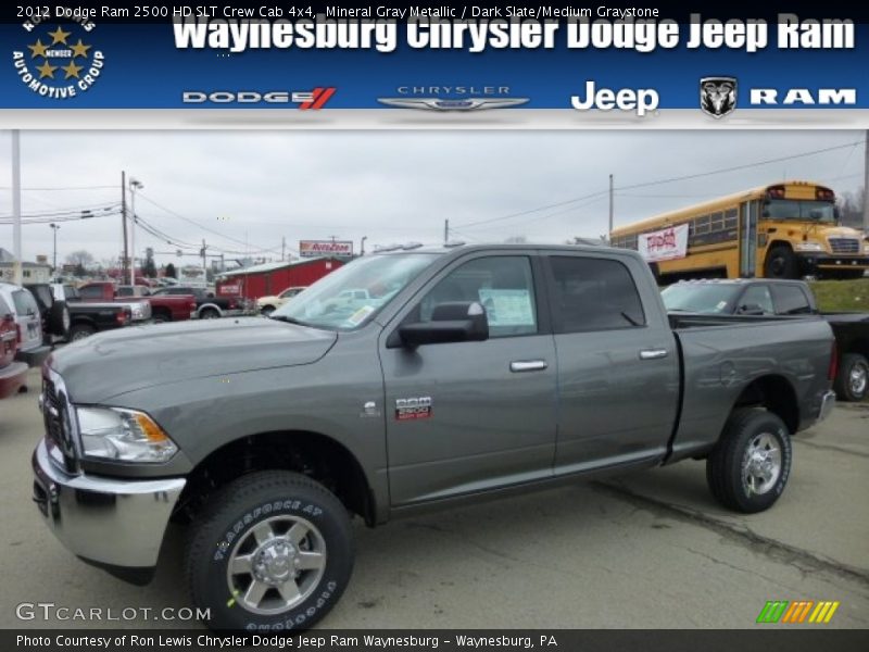 Mineral Gray Metallic / Dark Slate/Medium Graystone 2012 Dodge Ram 2500 HD SLT Crew Cab 4x4
