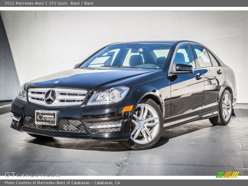 Black / Black 2012 Mercedes-Benz C 250 Sport