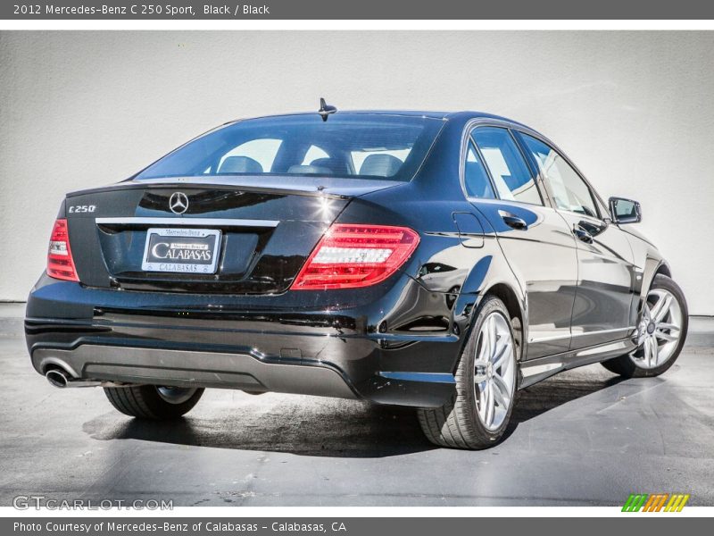 Black / Black 2012 Mercedes-Benz C 250 Sport
