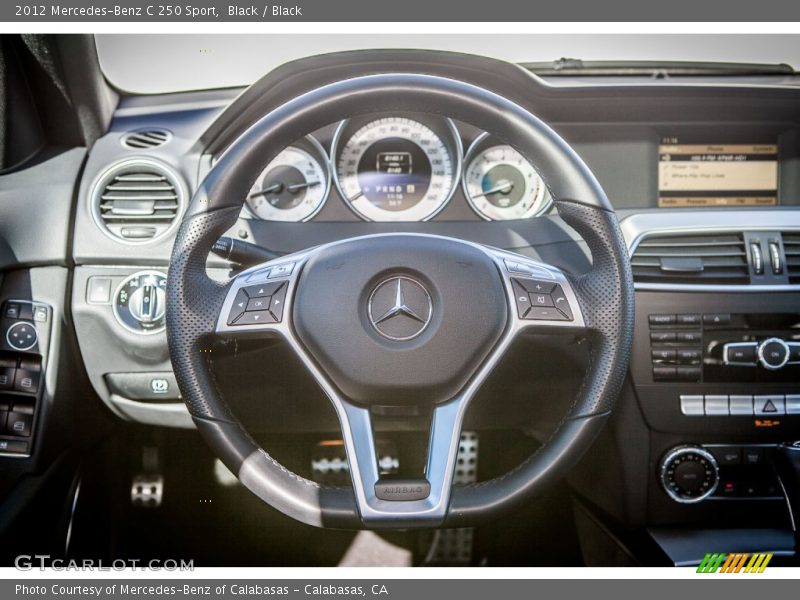 Black / Black 2012 Mercedes-Benz C 250 Sport
