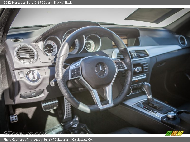 Black / Black 2012 Mercedes-Benz C 250 Sport