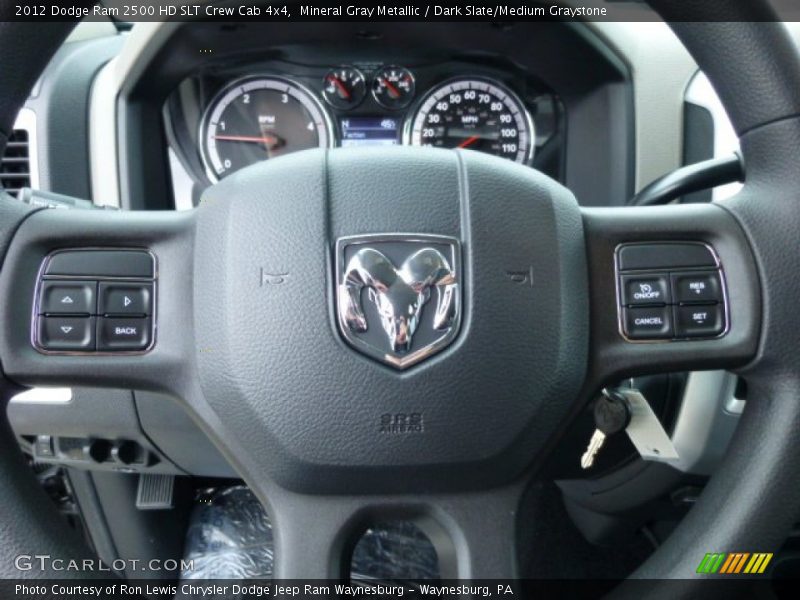 Mineral Gray Metallic / Dark Slate/Medium Graystone 2012 Dodge Ram 2500 HD SLT Crew Cab 4x4