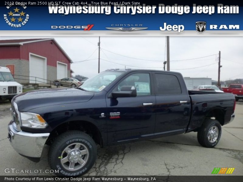 True Blue Pearl / Dark Slate 2012 Dodge Ram 2500 HD SLT Crew Cab 4x4