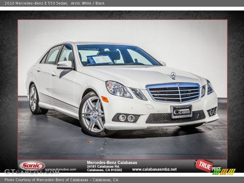 Arctic White / Black 2010 Mercedes-Benz E 550 Sedan