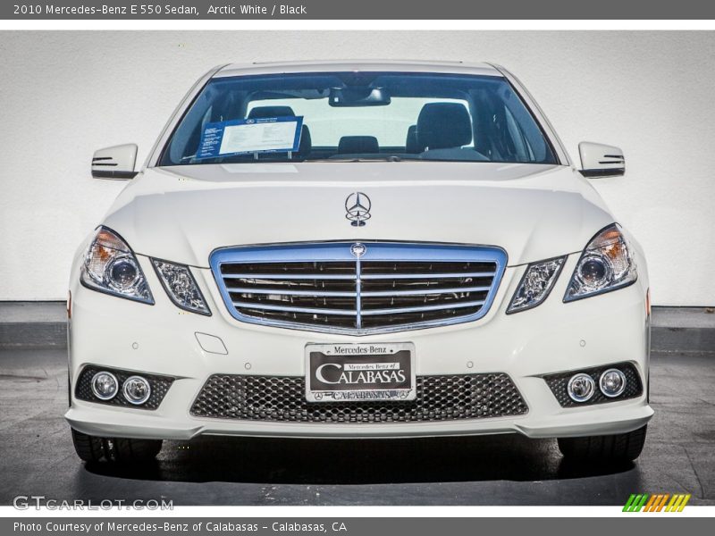 Arctic White / Black 2010 Mercedes-Benz E 550 Sedan
