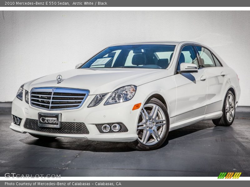 Arctic White / Black 2010 Mercedes-Benz E 550 Sedan