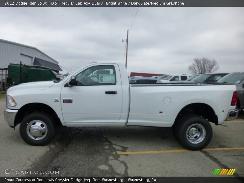 Bright White / Dark Slate/Medium Graystone 2012 Dodge Ram 3500 HD ST Regular Cab 4x4 Dually