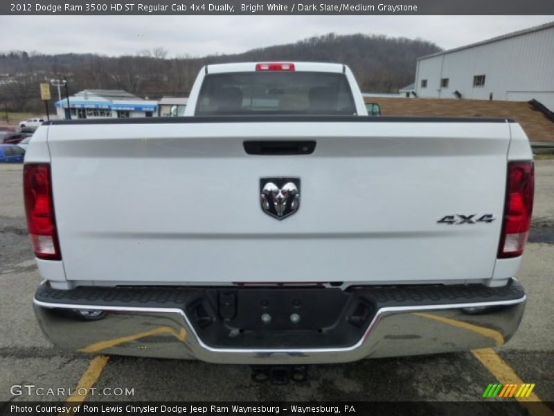 Bright White / Dark Slate/Medium Graystone 2012 Dodge Ram 3500 HD ST Regular Cab 4x4 Dually