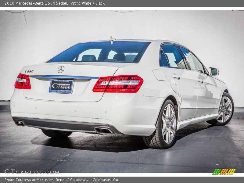 Arctic White / Black 2010 Mercedes-Benz E 550 Sedan