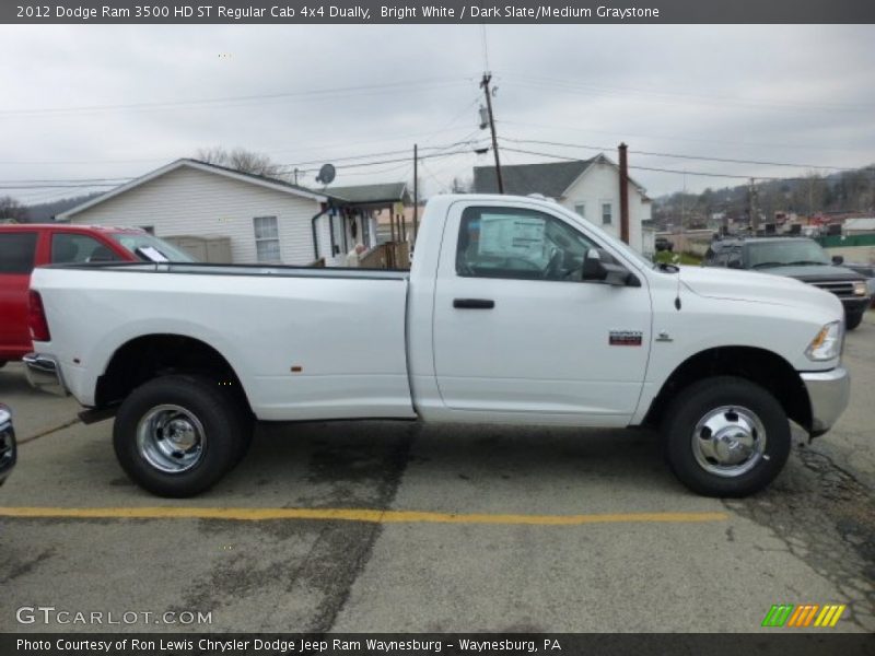 Bright White / Dark Slate/Medium Graystone 2012 Dodge Ram 3500 HD ST Regular Cab 4x4 Dually