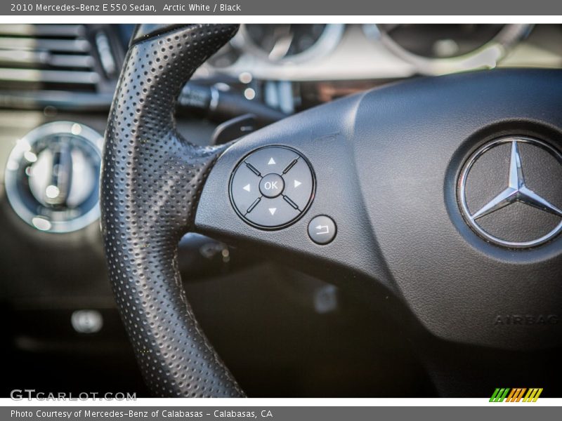 Arctic White / Black 2010 Mercedes-Benz E 550 Sedan