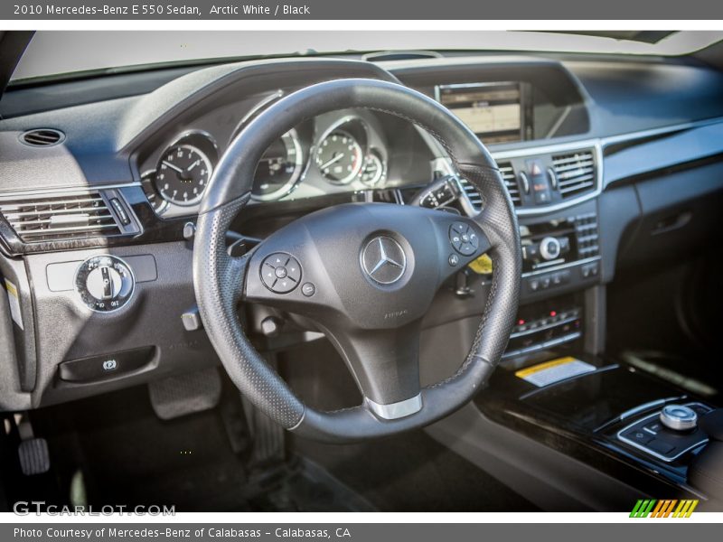 Arctic White / Black 2010 Mercedes-Benz E 550 Sedan