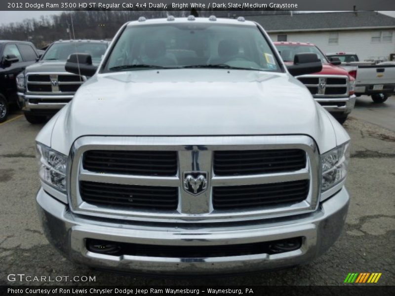 Bright White / Dark Slate/Medium Graystone 2012 Dodge Ram 3500 HD ST Regular Cab 4x4 Dually