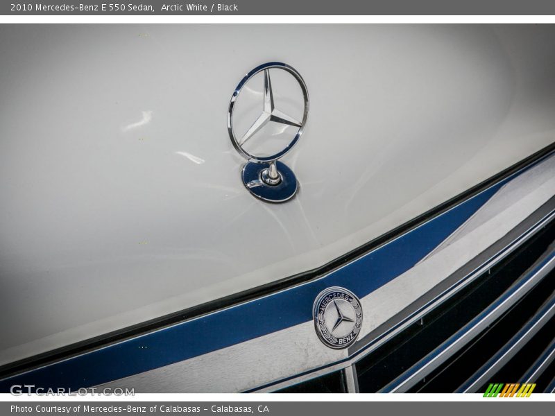 Arctic White / Black 2010 Mercedes-Benz E 550 Sedan