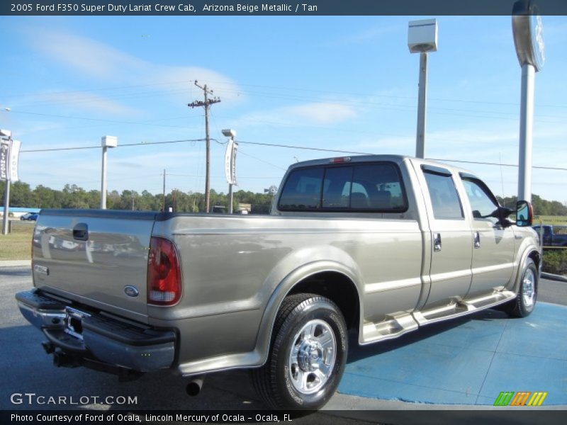 Arizona Beige Metallic / Tan 2005 Ford F350 Super Duty Lariat Crew Cab