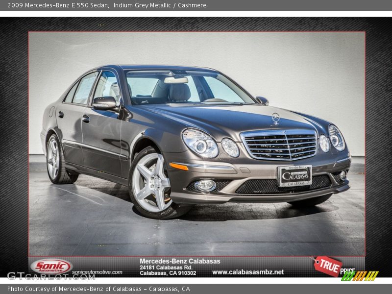 Indium Grey Metallic / Cashmere 2009 Mercedes-Benz E 550 Sedan