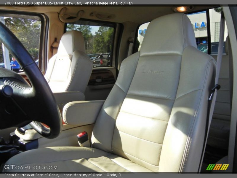 Arizona Beige Metallic / Tan 2005 Ford F350 Super Duty Lariat Crew Cab