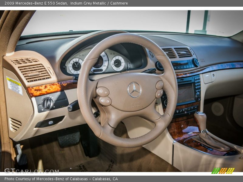 Indium Grey Metallic / Cashmere 2009 Mercedes-Benz E 550 Sedan