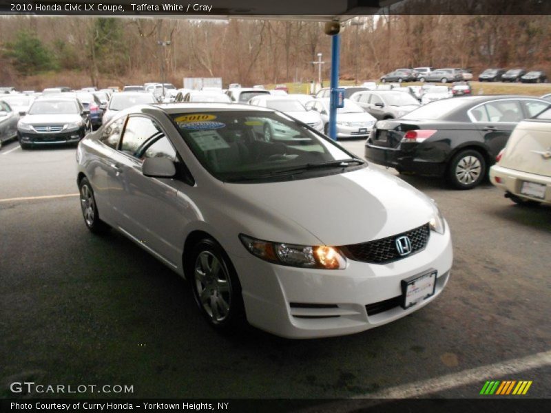 Taffeta White / Gray 2010 Honda Civic LX Coupe