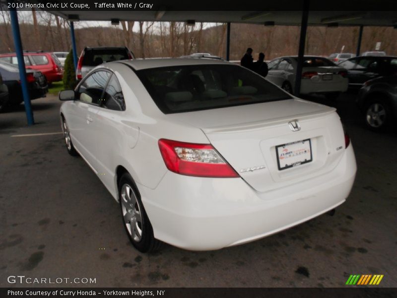 Taffeta White / Gray 2010 Honda Civic LX Coupe