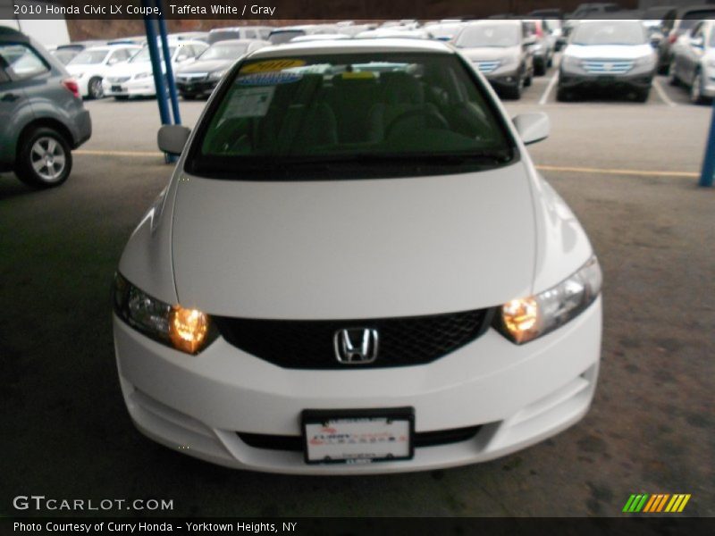 Taffeta White / Gray 2010 Honda Civic LX Coupe