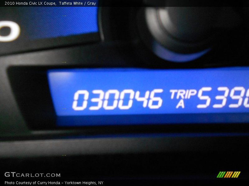 Taffeta White / Gray 2010 Honda Civic LX Coupe