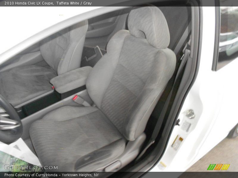 Taffeta White / Gray 2010 Honda Civic LX Coupe