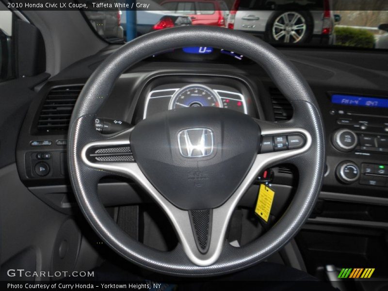 Taffeta White / Gray 2010 Honda Civic LX Coupe