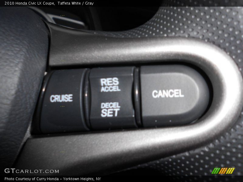 Taffeta White / Gray 2010 Honda Civic LX Coupe