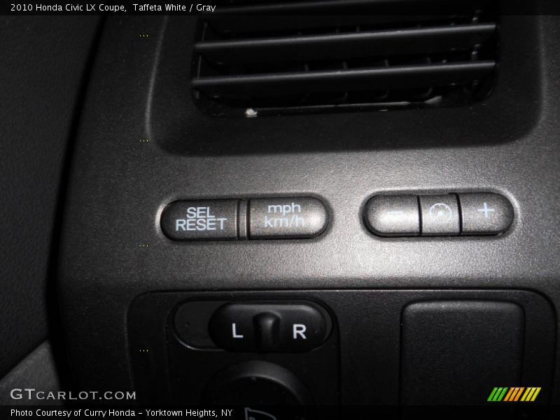 Taffeta White / Gray 2010 Honda Civic LX Coupe