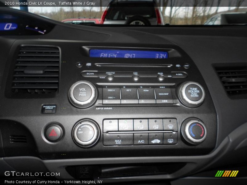 Taffeta White / Gray 2010 Honda Civic LX Coupe