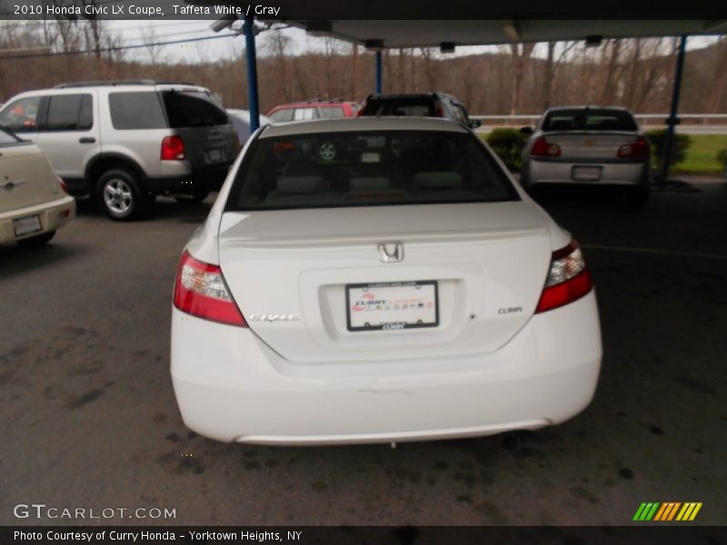 Taffeta White / Gray 2010 Honda Civic LX Coupe