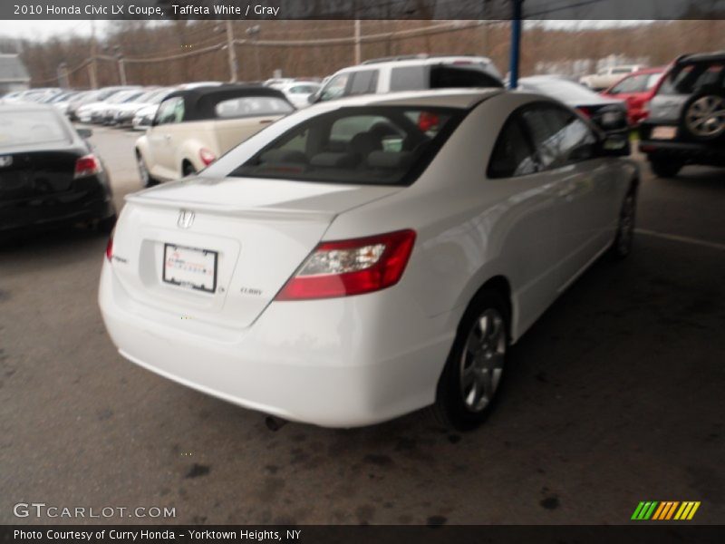 Taffeta White / Gray 2010 Honda Civic LX Coupe
