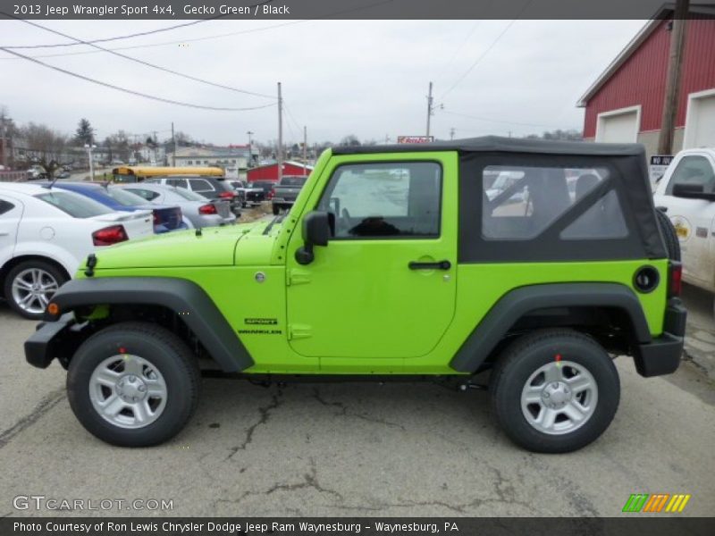 Gecko Green / Black 2013 Jeep Wrangler Sport 4x4