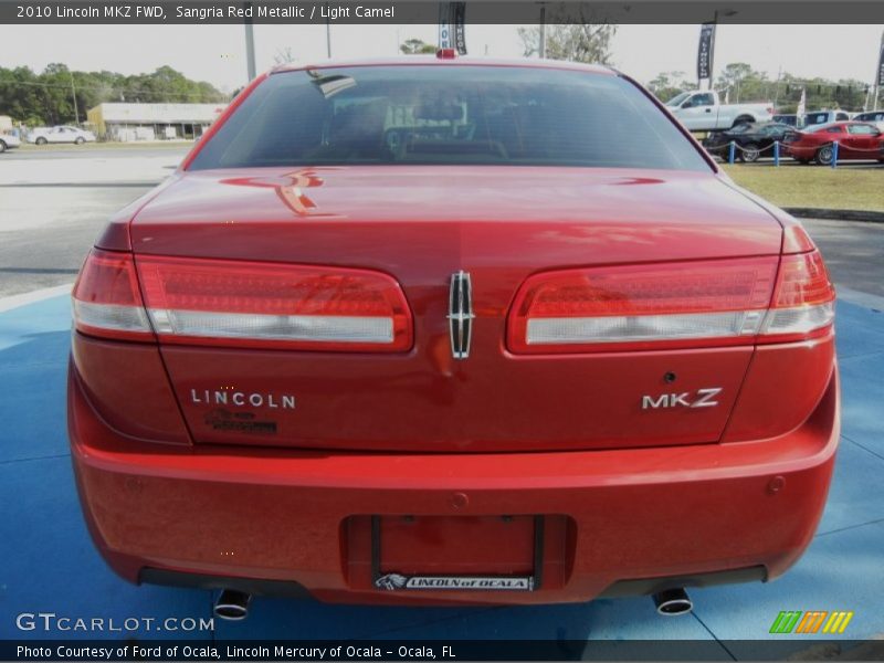 Sangria Red Metallic / Light Camel 2010 Lincoln MKZ FWD
